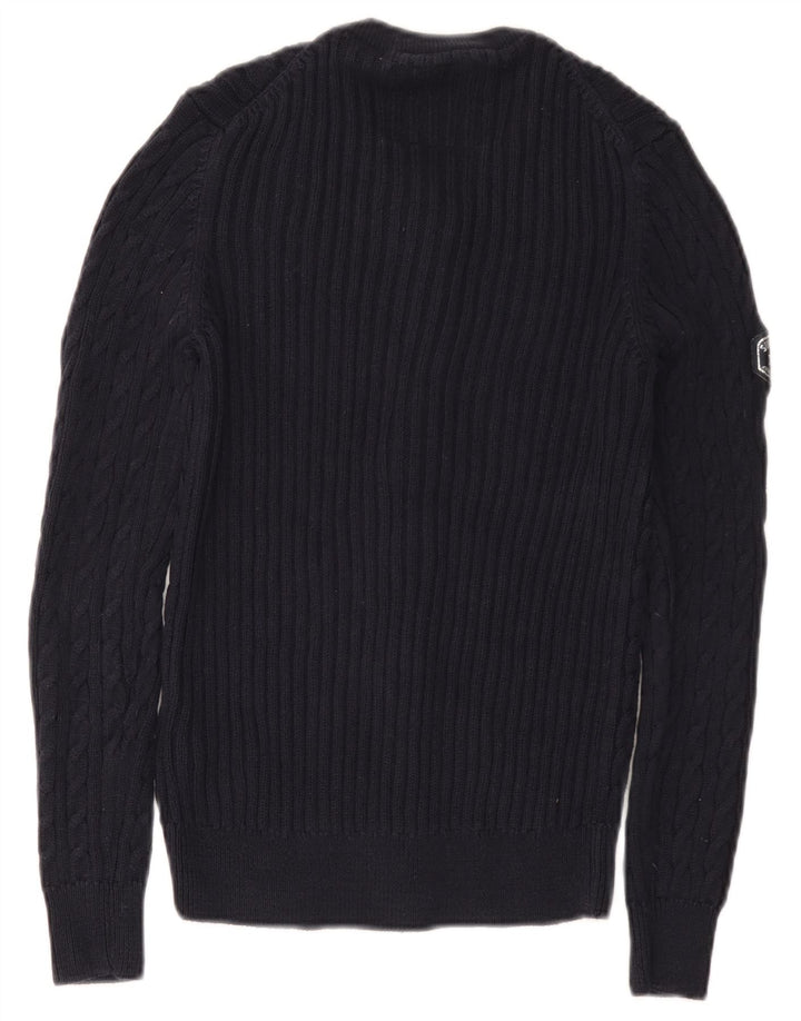 Superdry ženski kardigan džemper s grafičkim motivima UK 8 Mali tamnoplavi pamuk