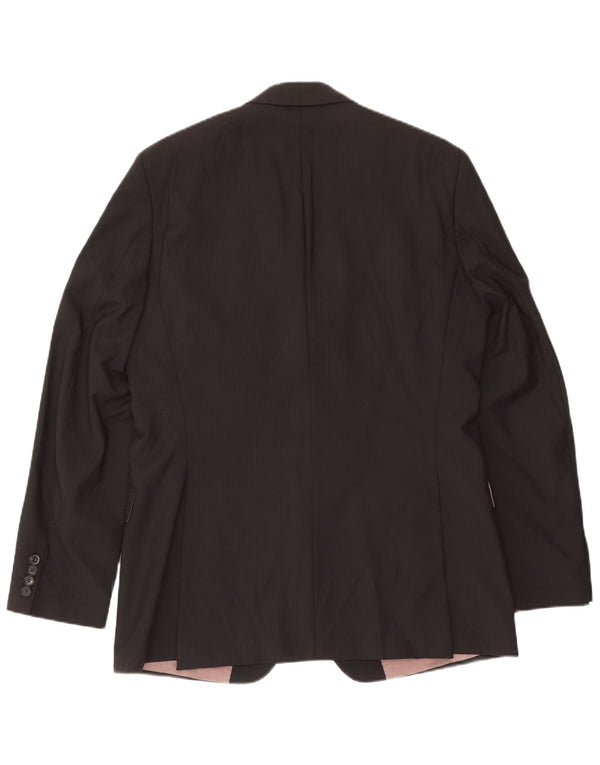 Muška jakna Hugo Boss s 2 gumba, velika crna vunena jakna, veličina 102