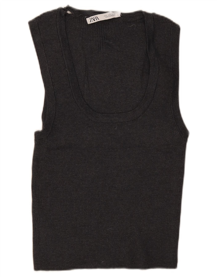 Zara ženski kratki top bez rukava UK 18 XL siva
