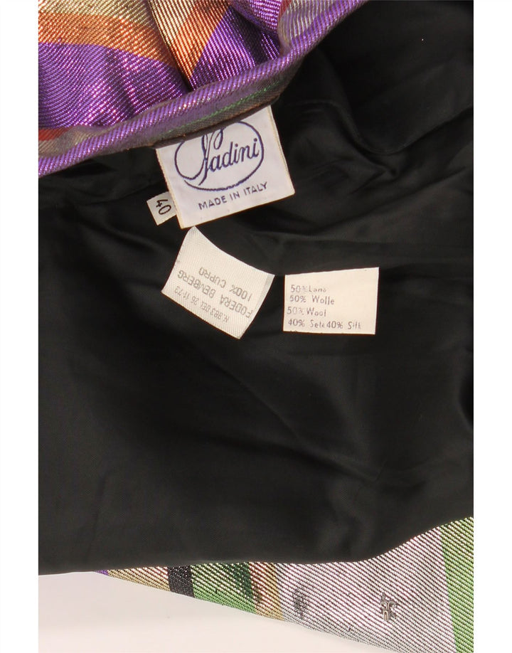 VINTAGE Ženska jakna sa blejzerom 3/4 rukava EU 40 srednje raznobojne pruge