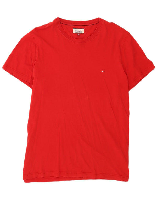 Tommy Hilfiger Top majica kratkih rukava 2XL, crveni pamuk