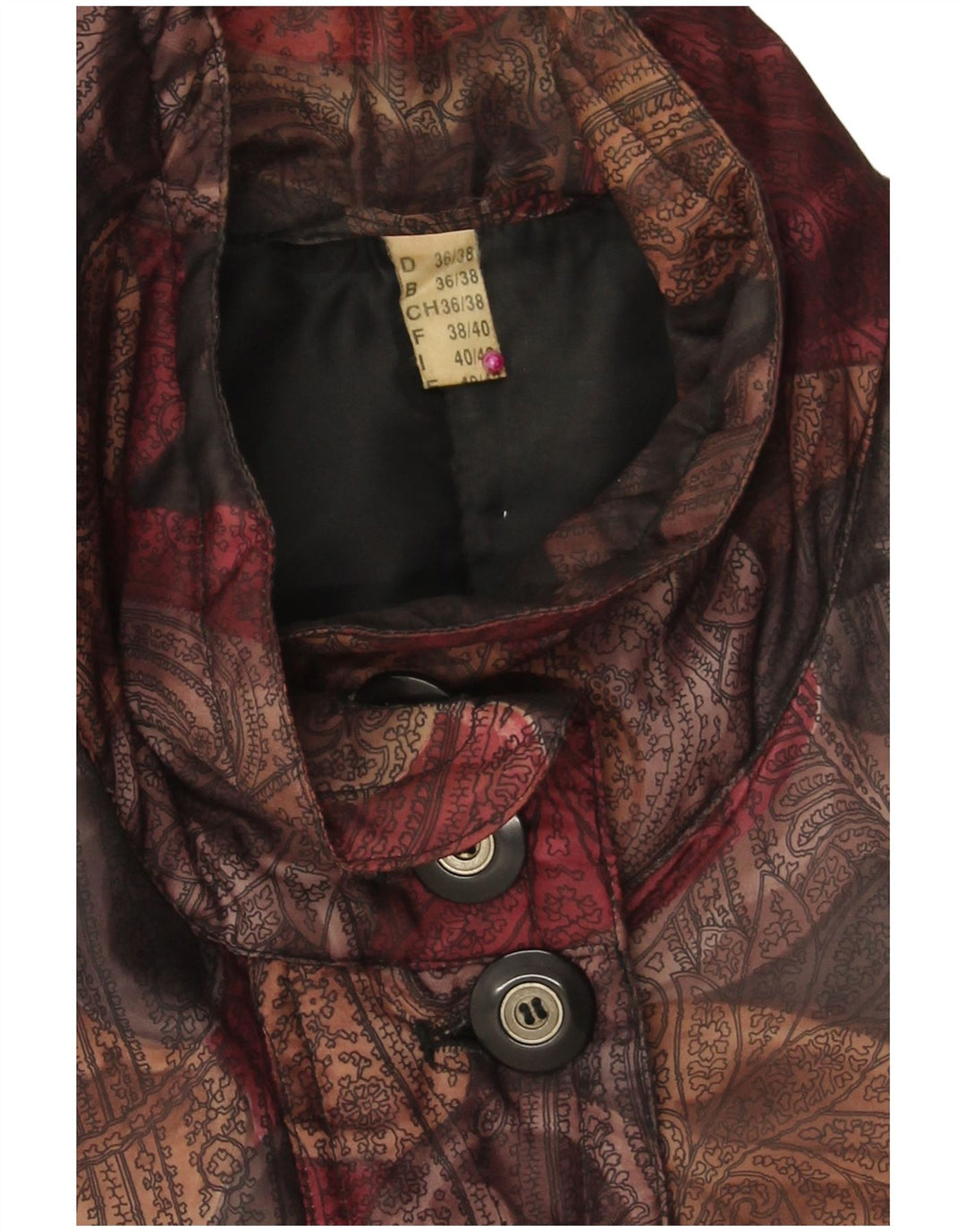 VINTAGE Ženska vjetrovka Kaput EU 36/38 Mali raznobojni paisley