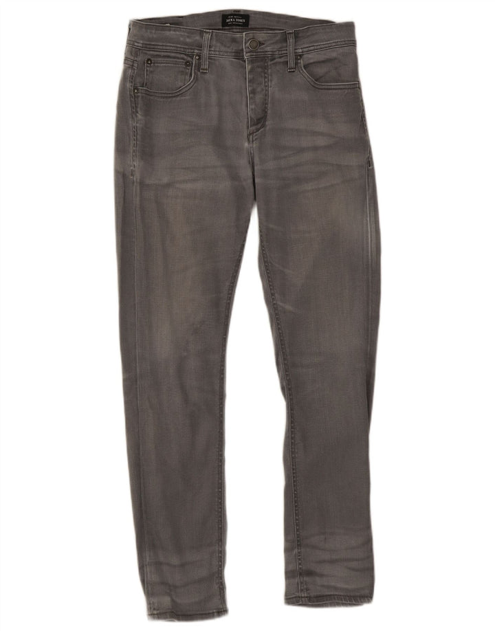 Jack & Jones Muške uske traperice W32 L30 Sivi pamuk