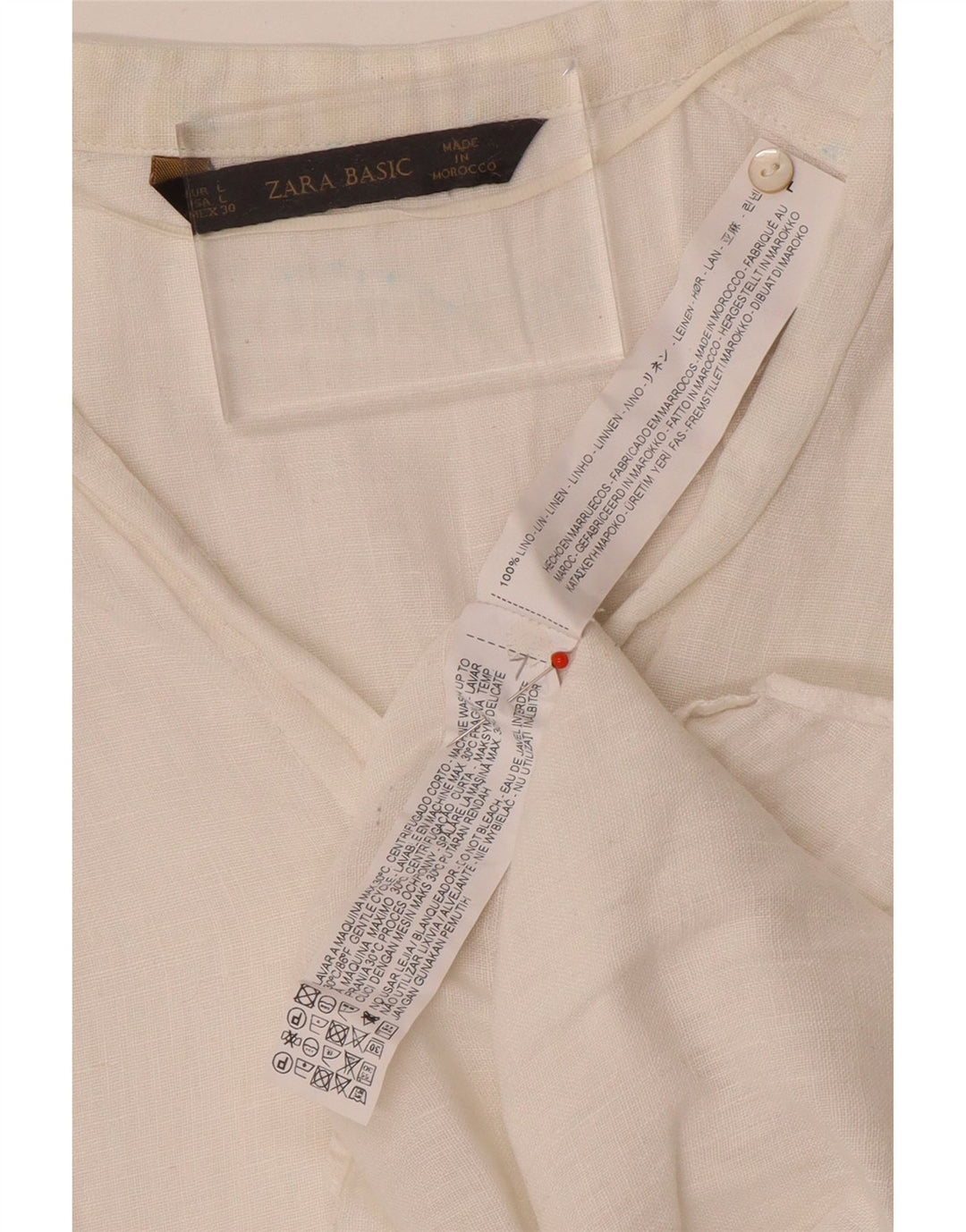 Zara ženska košulja UK 16 Large White Lan