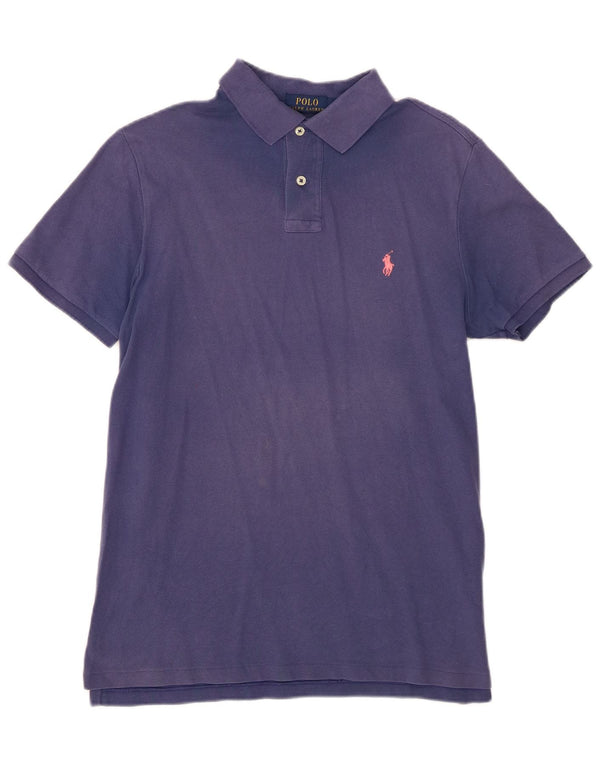 Polo Ralph Lauren Mens Custom Slim Fit Polo Shirt Medium Blue