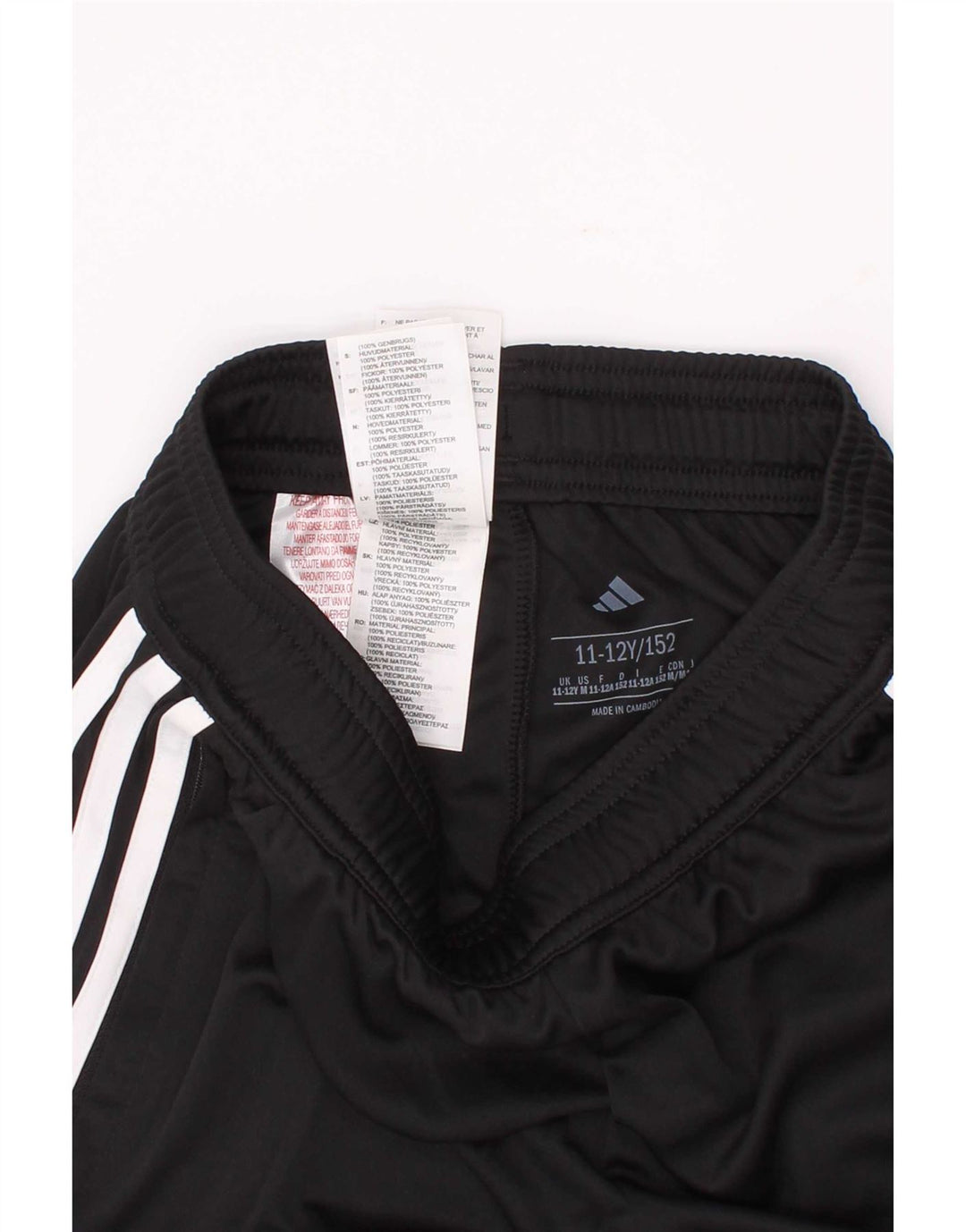 Adidas kratke sportske hlače za dječake 11-12 godina, crni poliester