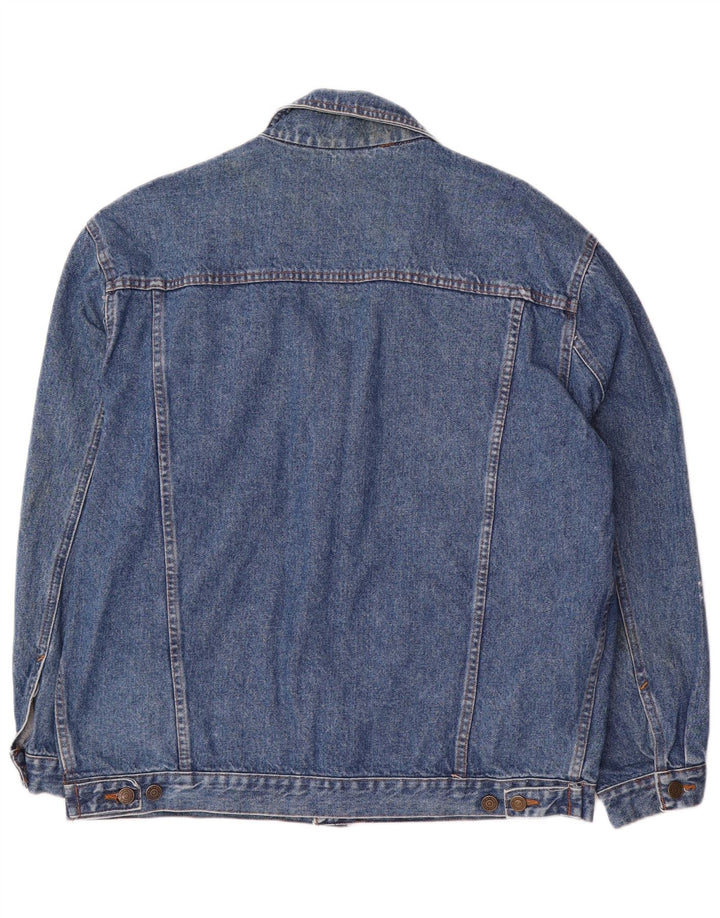 Wampum muška traper jakna UK 40 Large Blue Cotton