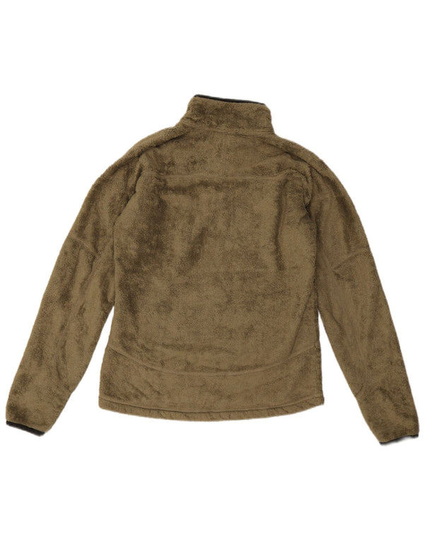 Jack Wolfskin ženski flis džemper s patentnim izrezom UK 10 Mali kaki poliester
