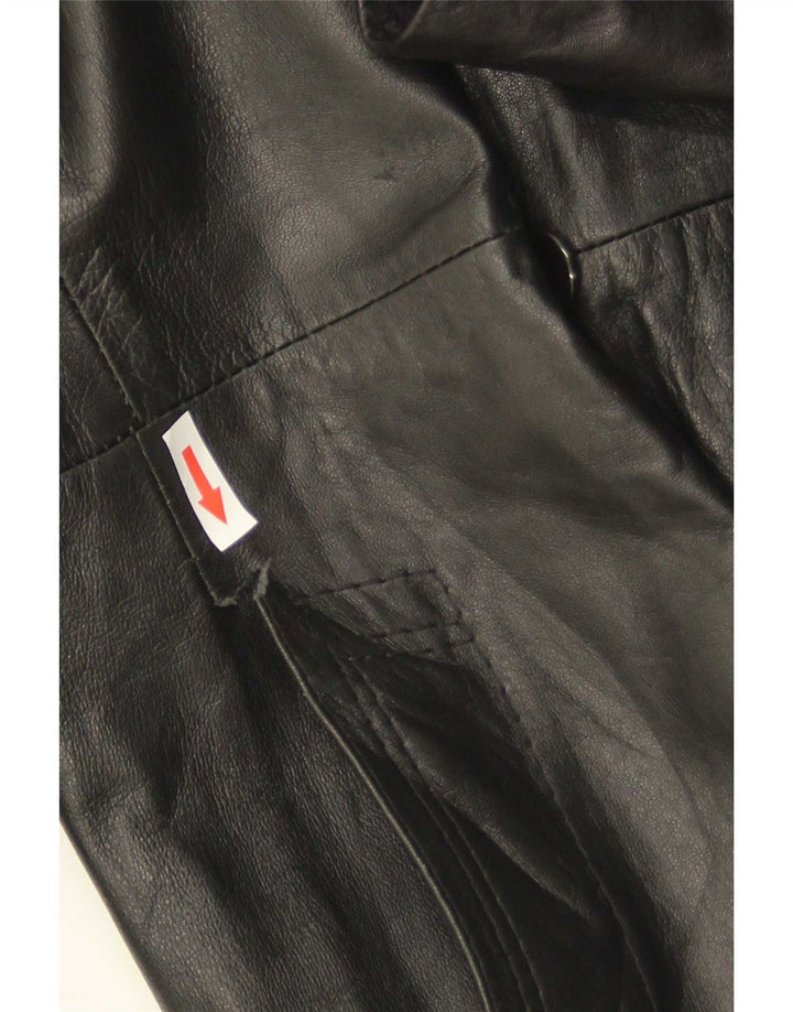 Vintage ženski kožni kaput UK 18 XL crni