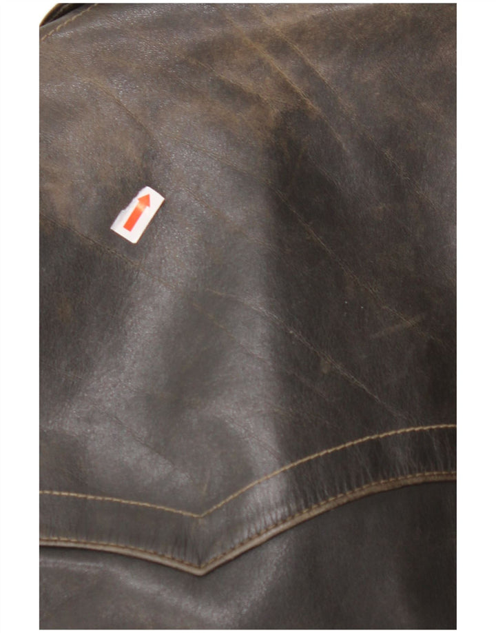 VINTAGE ženska kožna jakna UK 14 srednje crna