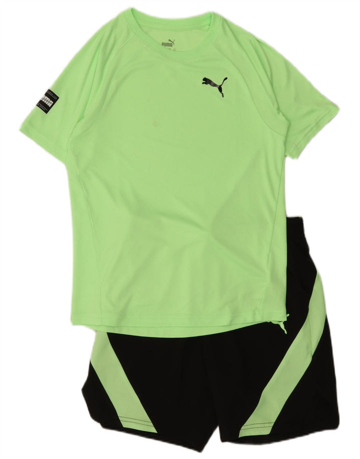 PUMA 2-dijelni set za dječake 13-14 godina, zeleni poliester u boji