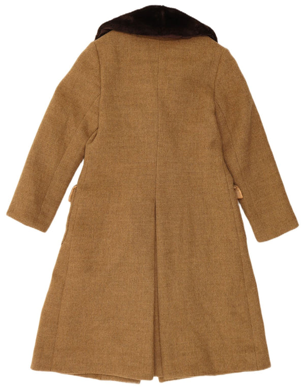 Vintage ženski kaput s dvostrukim kopčanjem UK 8 Small Brown