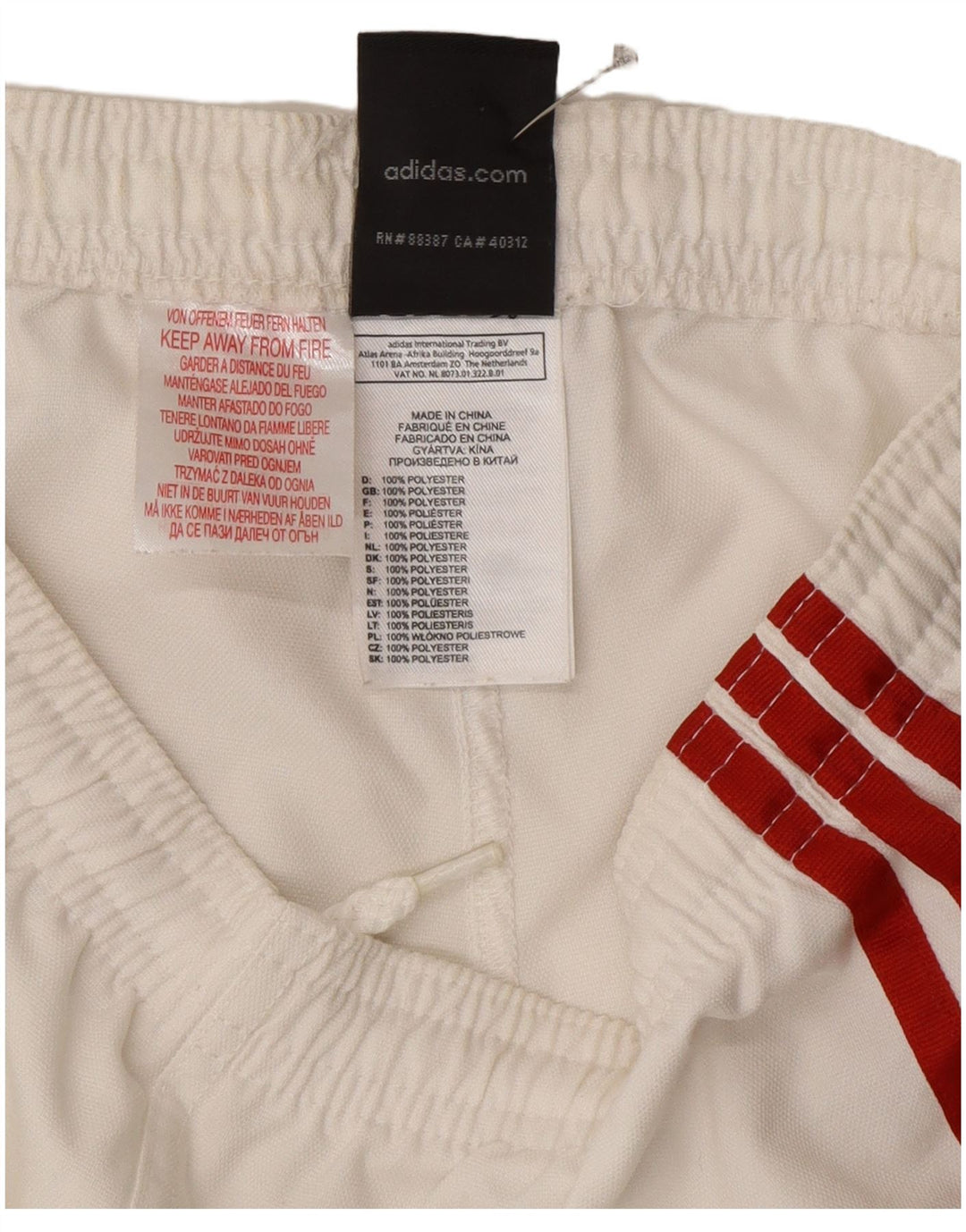 Sportske kratke hlače Adidas Climacool za dječake 9-10 godina, bijeli poliester