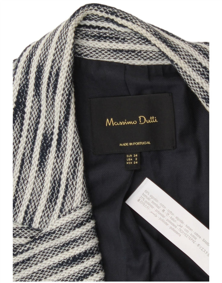 Massimo Dutti Ženska jakna jakna EU 34 2XS Mornarsko plavi flekasti pamuk