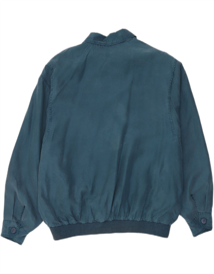 Vintage muška opuštena bomber jakna IT 48 srednje plave svile