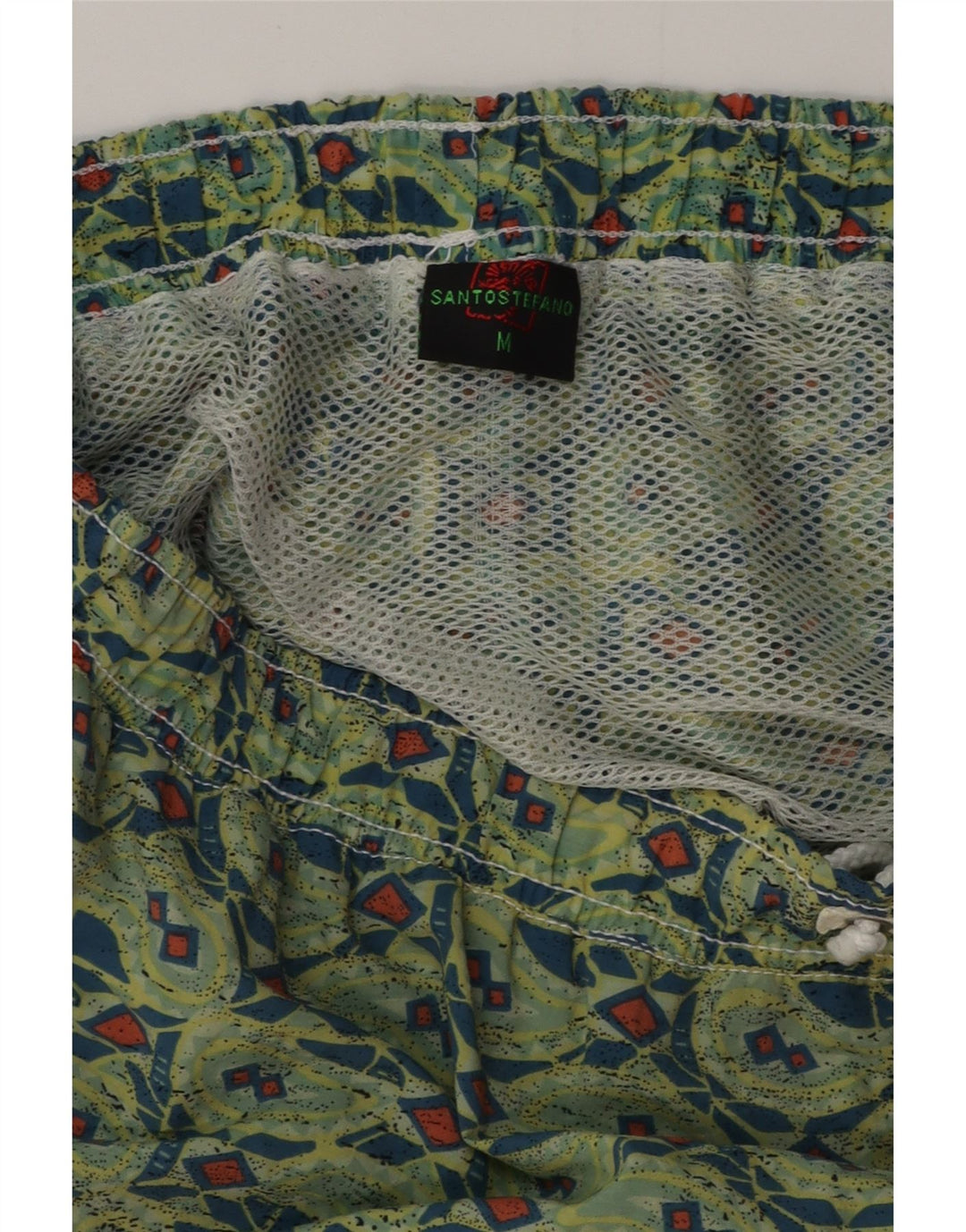 SANTO STEFANO Muške kratke hlače za kupanje srednje zelene geometrijske poliamidne boje