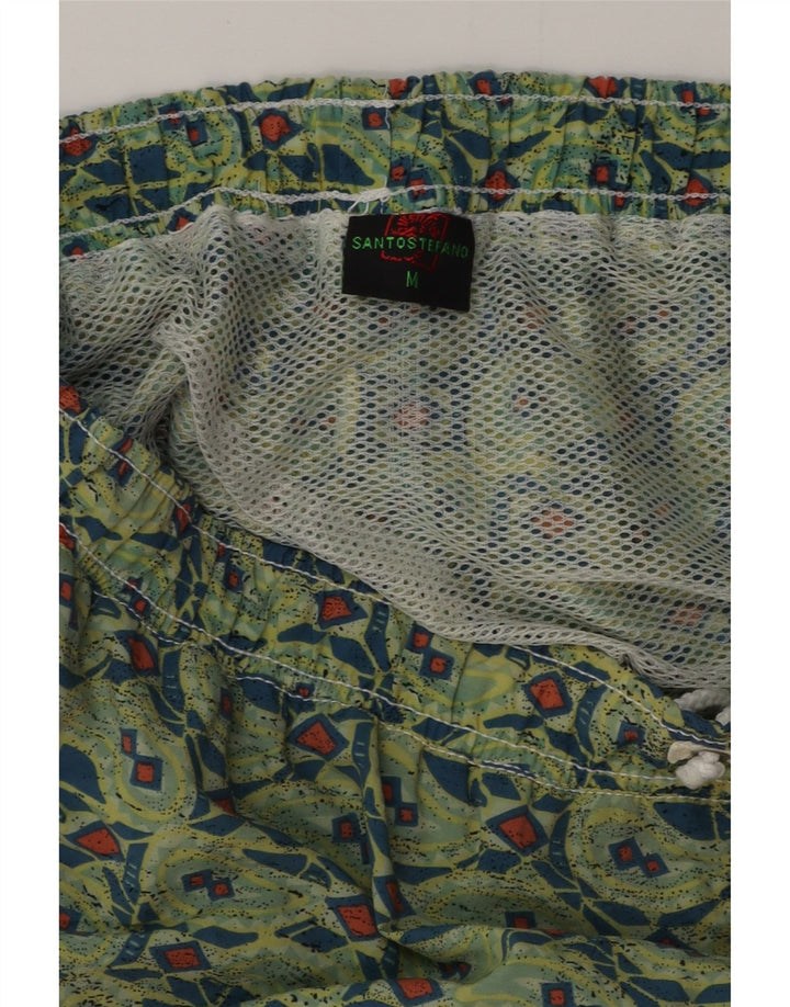 SANTO STEFANO Muške kratke hlače za kupanje srednje zelene geometrijske poliamidne boje