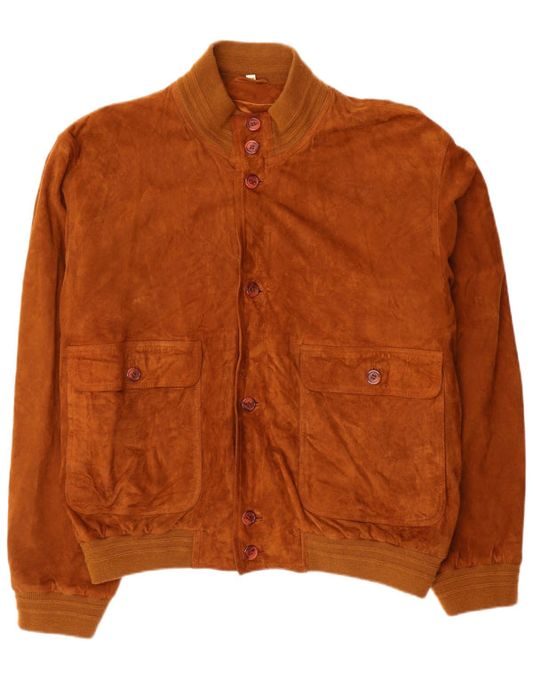 Vintage muška bomber jakna od brušene kože IT 56 3XL smeđa koža