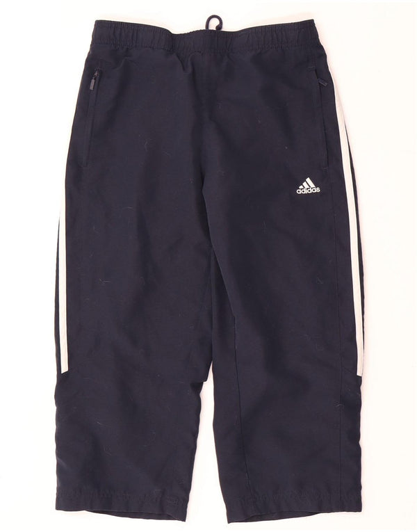 Adidas ženske Capri trenirke hlače UK 10 Male tamnoplave poliesterske