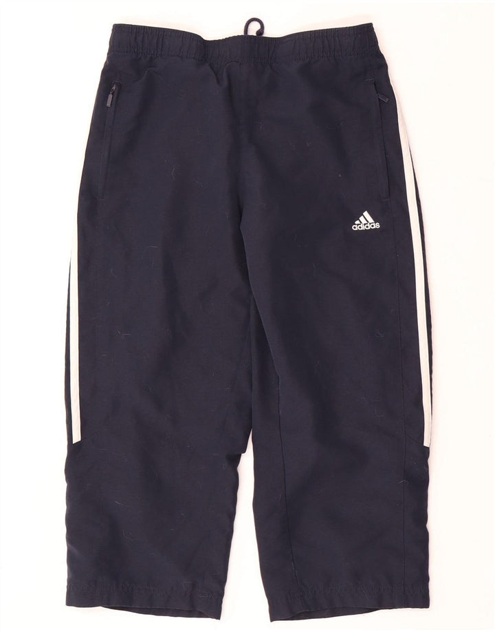 Adidas ženske Capri trenirke hlače UK 10 Male tamnoplave poliesterske
