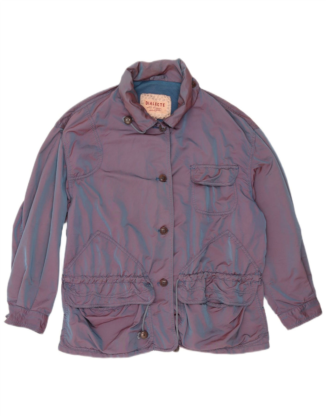 Vintage ženska velika pomoćna jakna IT 44 Srednje plavi poliamid