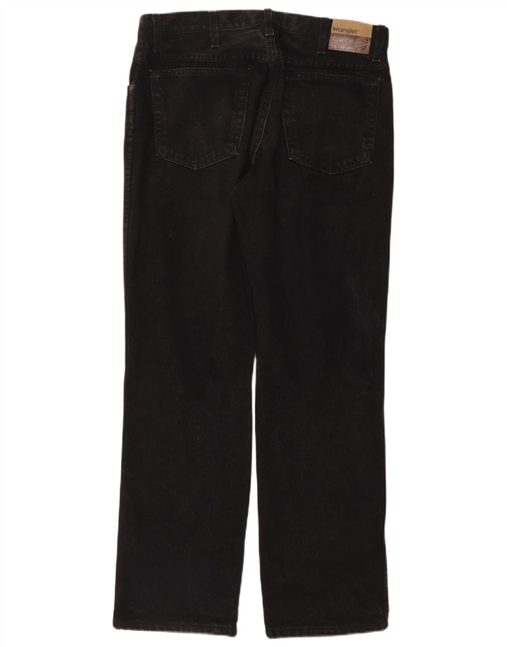 Wrangler muške ravne traperice regularnog kroja W34 L32 crni pamuk