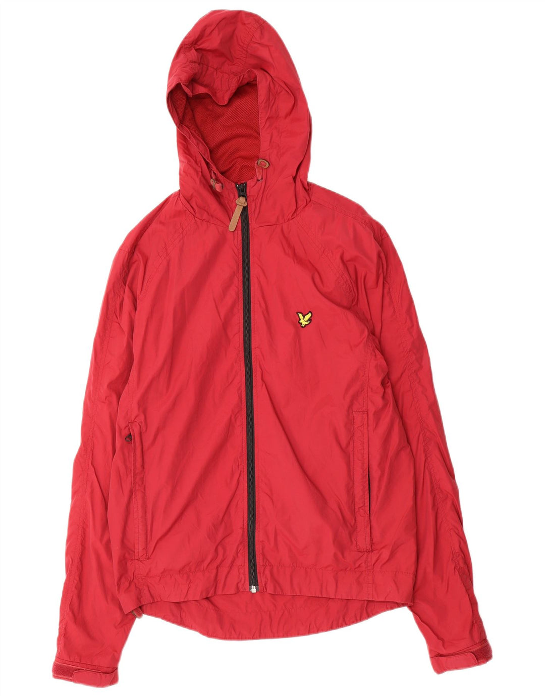 Lyle & Scott muška vintage kišna jakna s kapuljačom UK 38 srednje crvene boje od poliamida