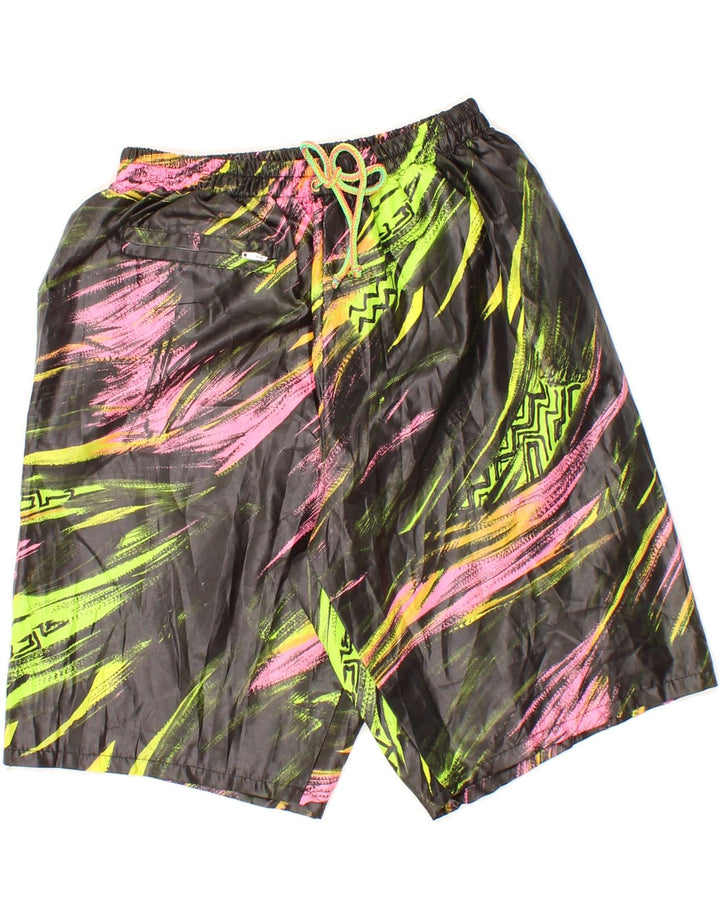 VINTAGE Mens Abstract Pattern Swimming Shorts Medium  Multicoloured Vintage Vintage and Second-Hand Vintage from Messina Hembry 