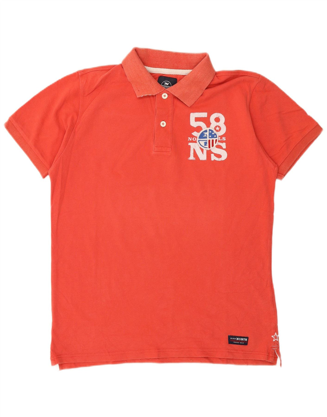North Sails muška grafička polo majica velika narančasta pamučna
