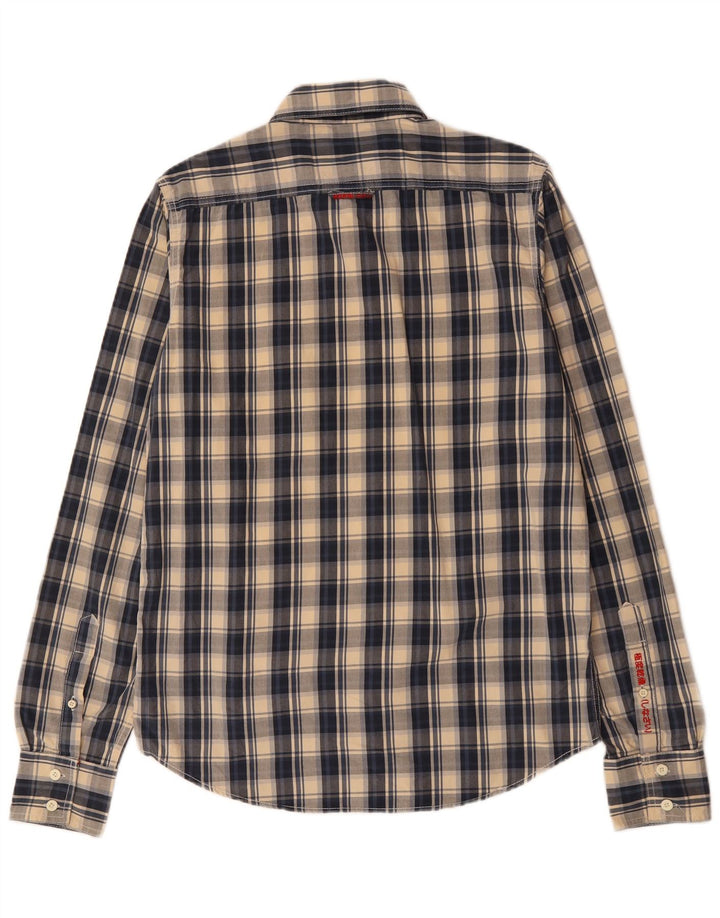 SUPERDRY muška košulja velika tamnoplava karirana pamuk