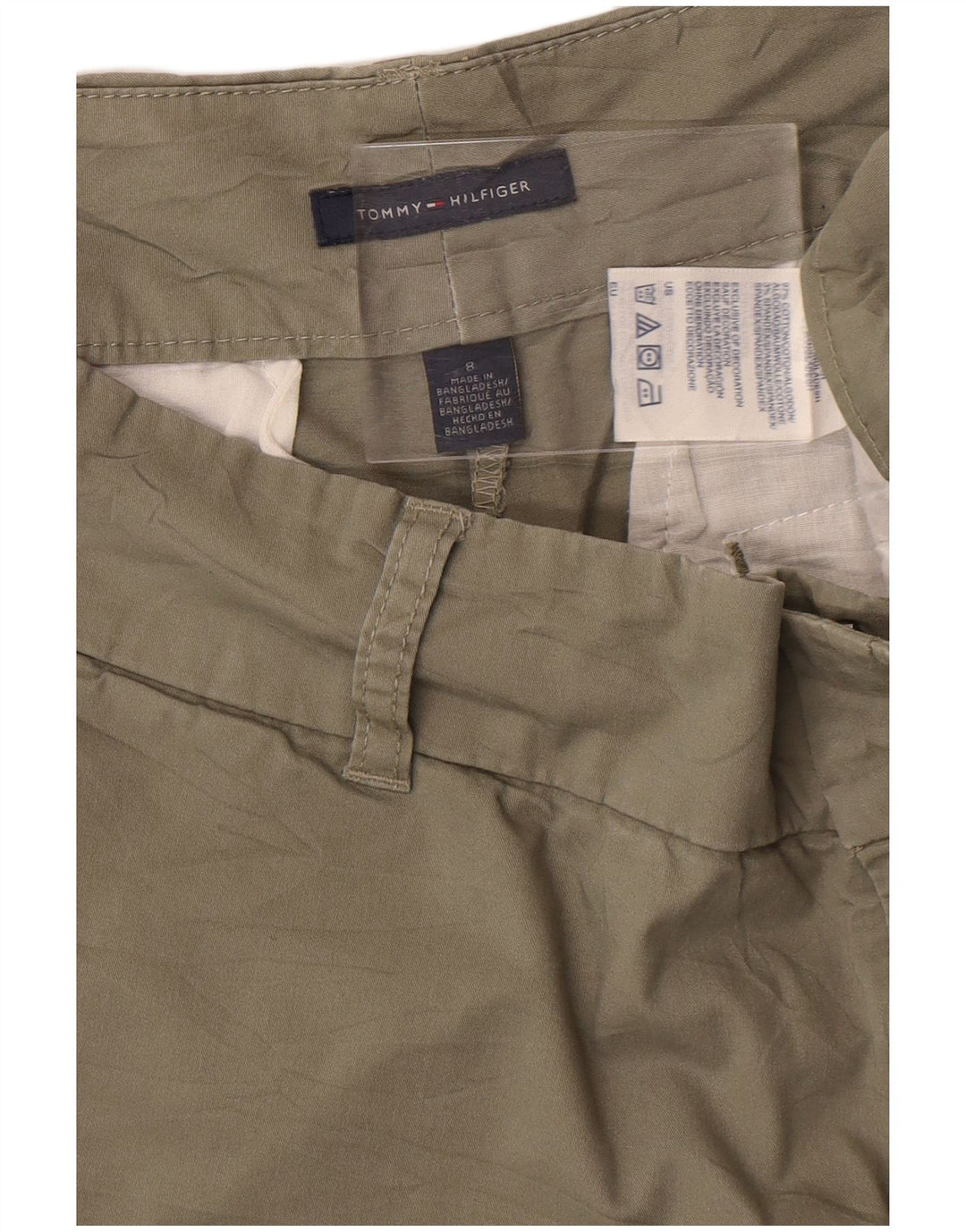 Tommy Hilfiger ženske chino kratke hlače US 8 srednje W32 kaki pamuk