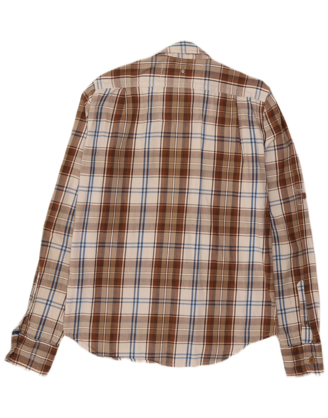 Superdry muška flanelska košulja, veliki bež karirani pamuk