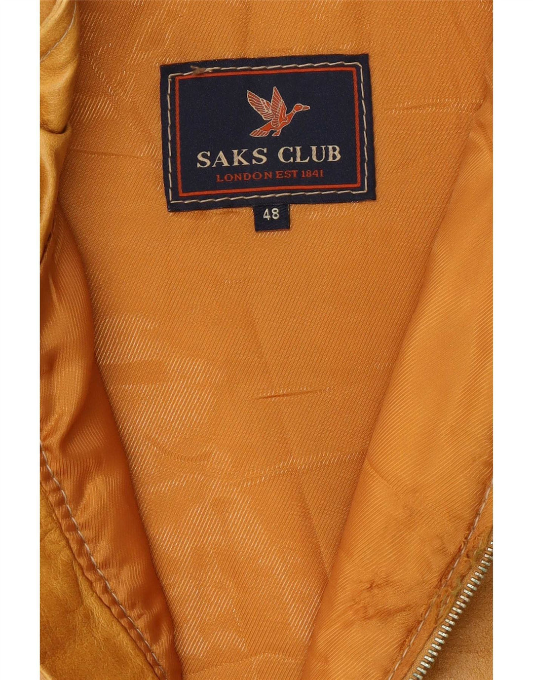 Saks Club muška podstavljena kožna jakna IT 48 srednje bež boje