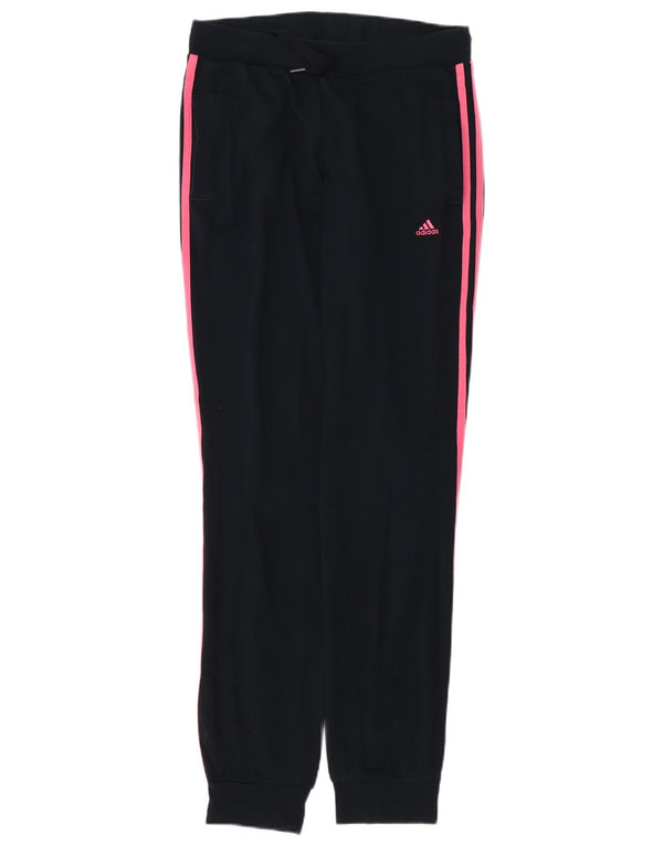 ADIDAS Ženske Climalite Trenirke Hlače Joggers UK 4/6 XS Crni pamuk
