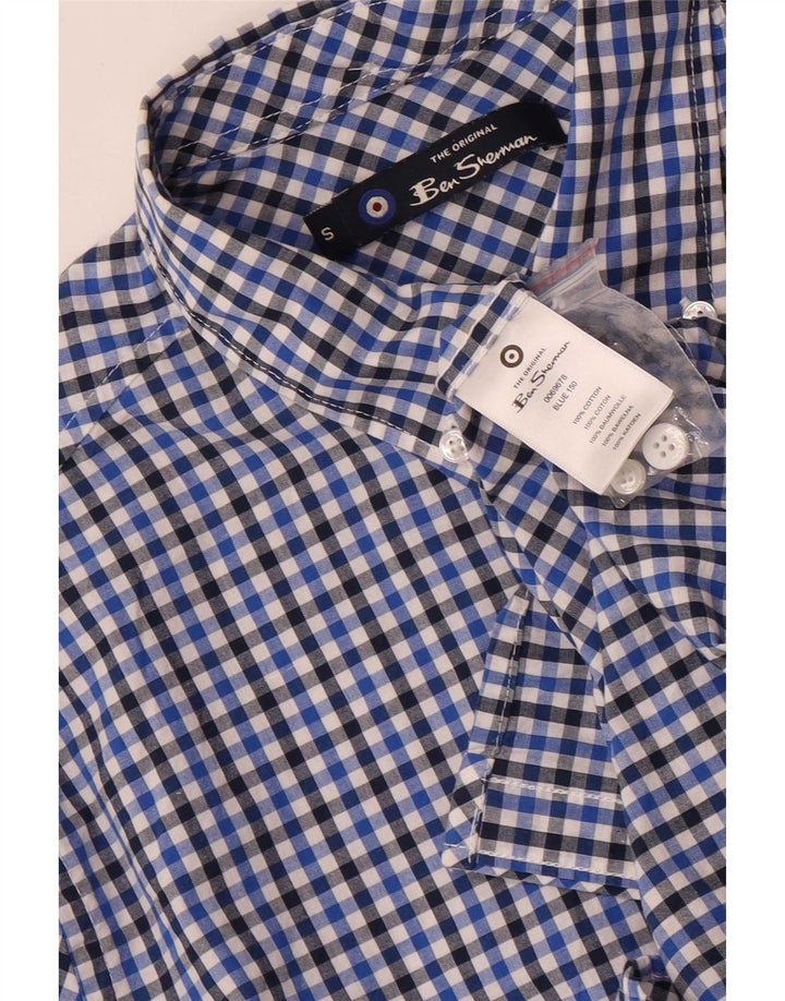 Ben Sherman muška košulja Mala mornarsko plava pamuk gingham