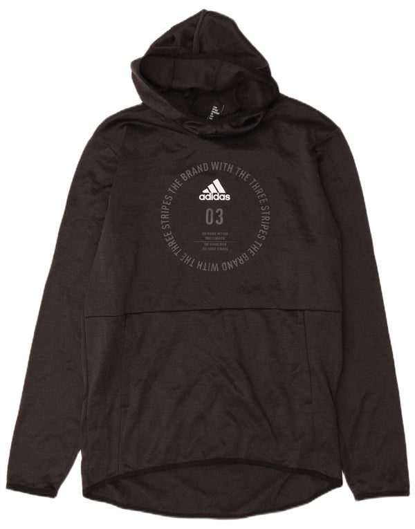 Adidas muška majica s kapuljačom Climawarm srednje veličine, crni poliester
