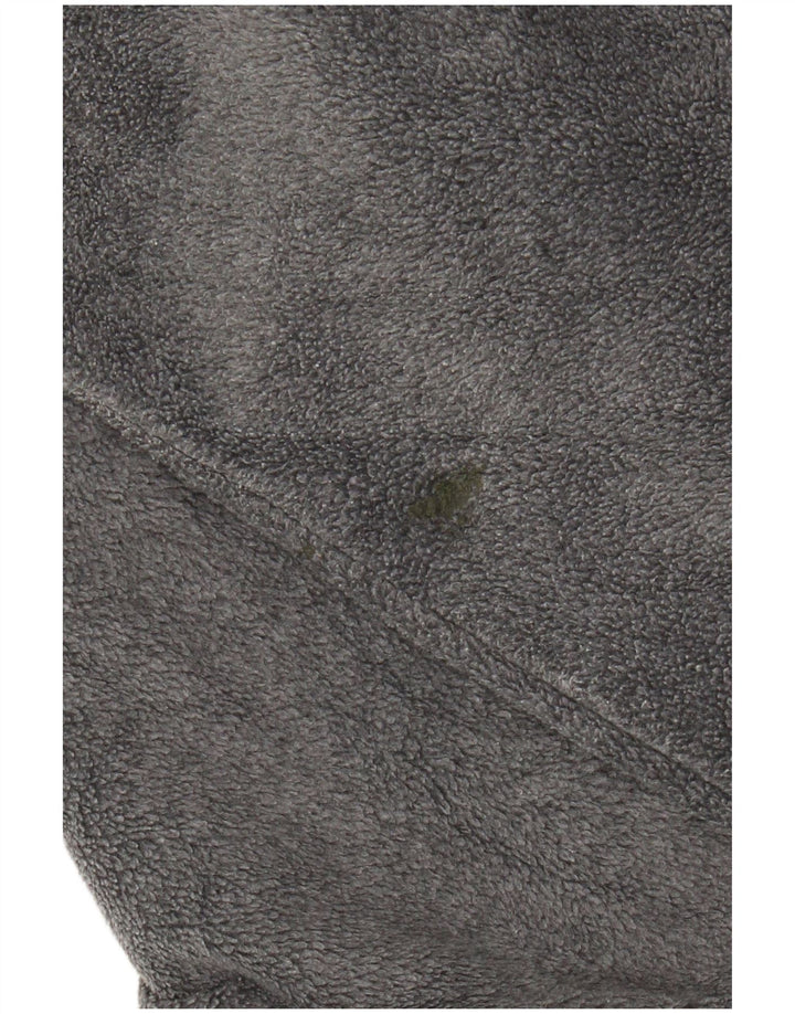 REEBOK muški džemper od flisa s dugmadima i ovratnikom, srednje sivi poliester