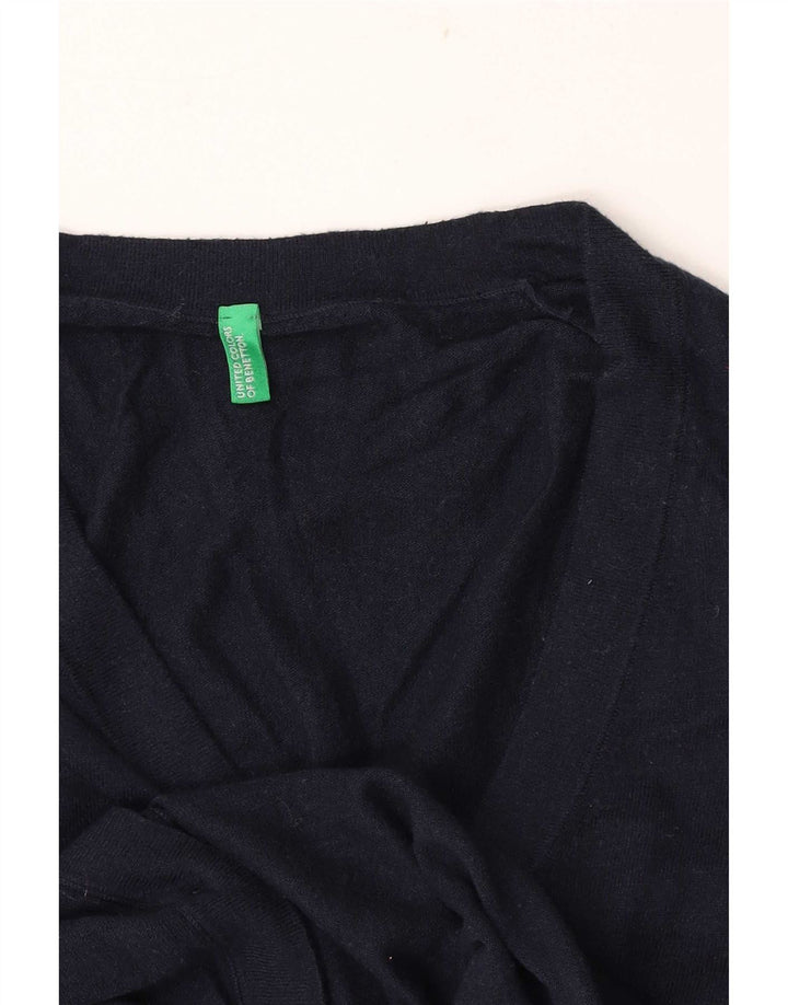 Benetton muški kardigan pulover mali tamnoplavi