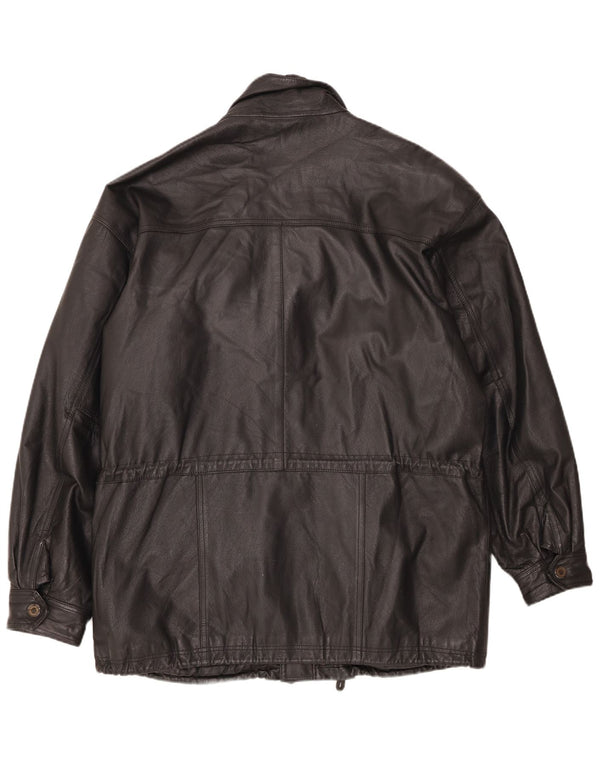 Vintage muška kožna jakna UK 42 XL crna