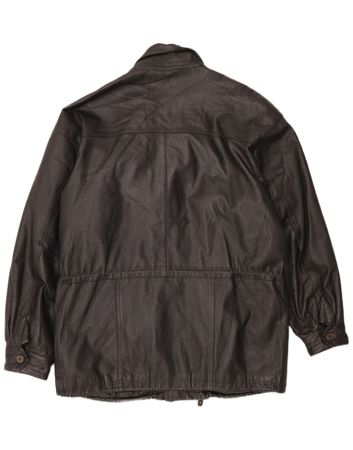 Vintage muška kožna jakna UK 42 XL crna