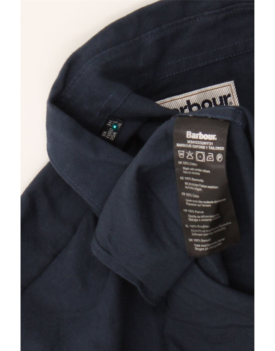 Barbour muška košulja 3XL tamnoplavi pamuk