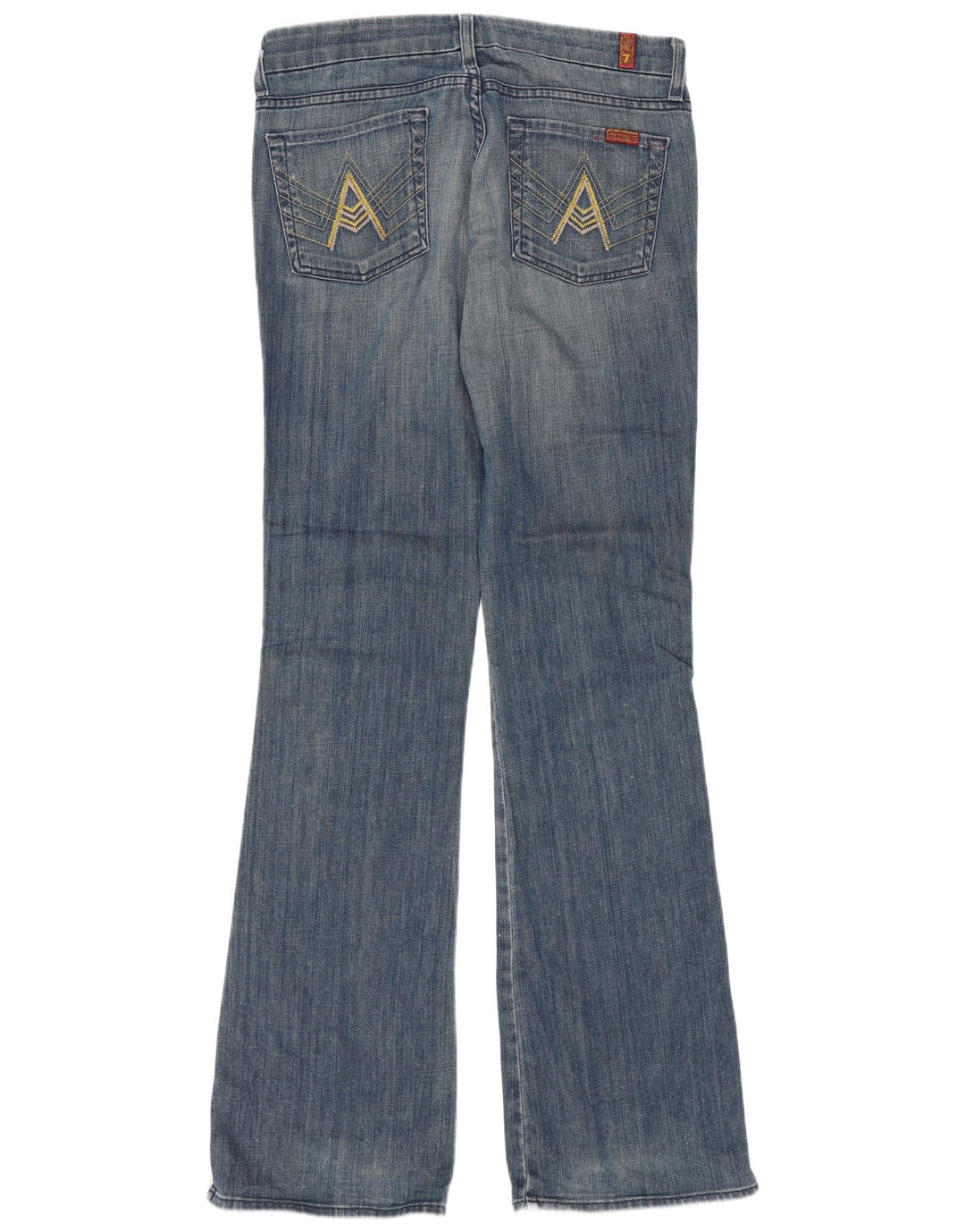 7 For All Mankind Ženske lepršave traperice W32 L34 Plavi pamuk