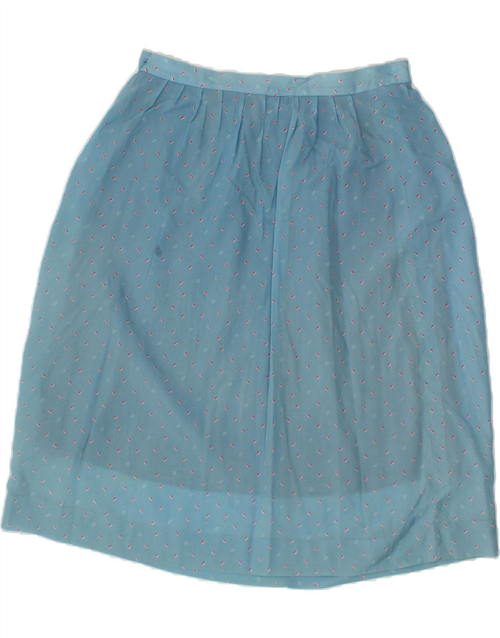 VINTAGE Womens A-Line Skirt W30 Medium  Blue Spotted Vintage Vintage and Second-Hand Vintage from Messina Hembry 