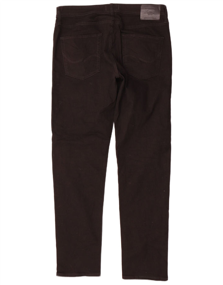 Jack & Jones muške uske traperice W34 L34 crni pamuk