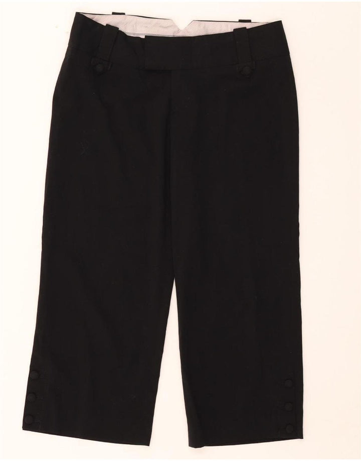 MOSSIMO Womens Straight Capri Trousers US 2 XS W29 L21 Black Polyester Vintage Mossimo and Second-Hand Mossimo from Messina Hembry 