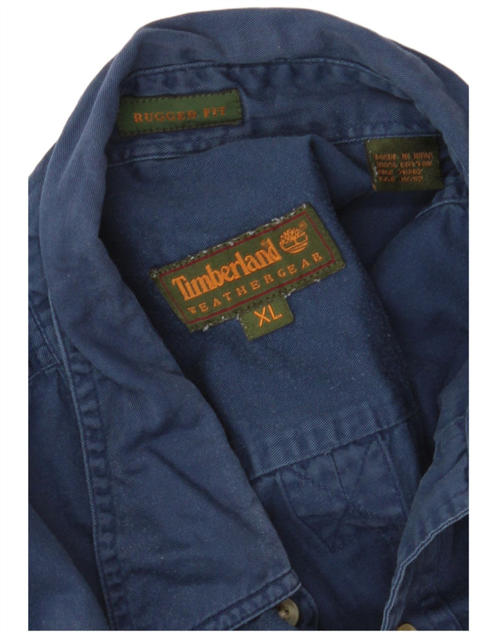 Timberland muška košulja robusnog kroja XL tamnoplavi pamuk