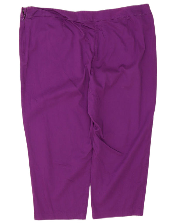 Marks & Spencer ženske bermude UK 20 2XL W40 ljubičasti pamuk