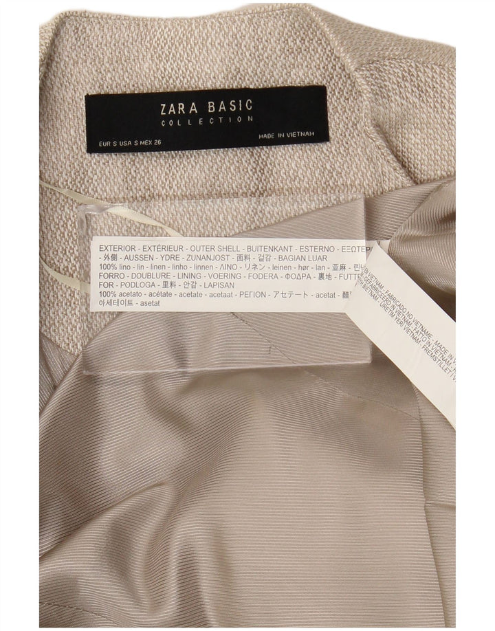 Zara ženski otvoreni kaput UK 10 Small Beige Linen