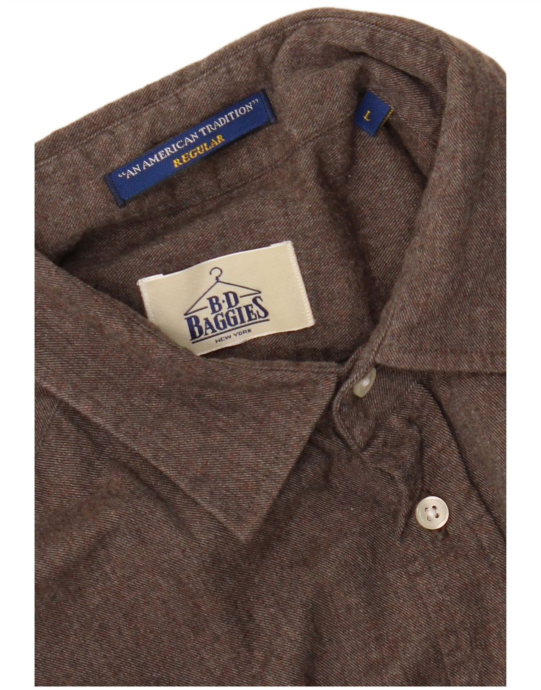 B.D. BAGGIES Muška flanelska košulja standardnog kroja, velika smeđa