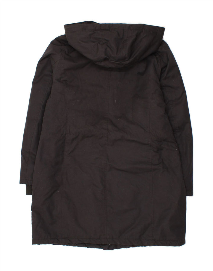 JIGSAW Womens Hooded Parka Jacket UK 12 medium Black Cotton Vintage Jigsaw and Second-Hand Jigsaw from Messina Hembry 